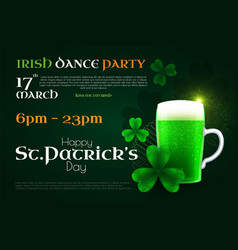 St Patrick S Day Poster Template With Shamrock