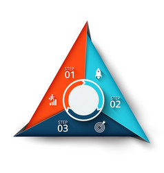Triangle infographic Royalty Free Vector Image