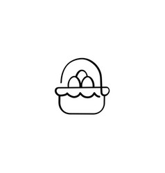 Easter Egg Line Style Icon Design