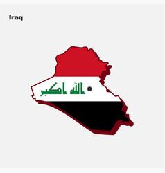 Iraq Country Flag Map Infographics