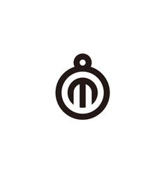 Letter M In 8 Circle Geometric Symbol Simple Logo