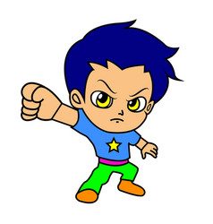 Little Super Hero Boy Mascot Character