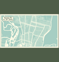 Santa Fe Argentina City Map In Retro Style