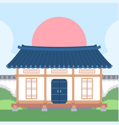 Hand Drawn Korean House