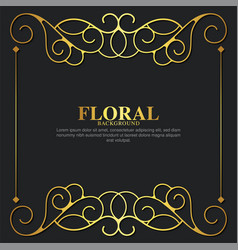 Luxury Gold Decorative Floral Frame Background