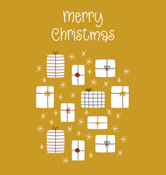 Festive Christmas Card With Gift Boxes