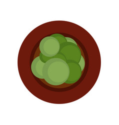 Flower Pot Leaf Top View Icon Decoration Growth