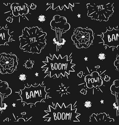 Pattern Cosmic Explosion And Bombs Speech Bubbles