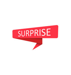 Surprise A Red Banner Pointer Sticker Label