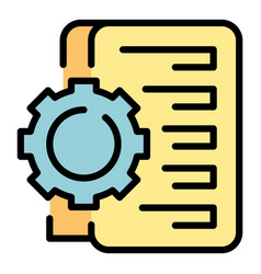 Gear Business System Icon Flat