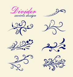 Hand Drawn Calligraphic Royal Swirls