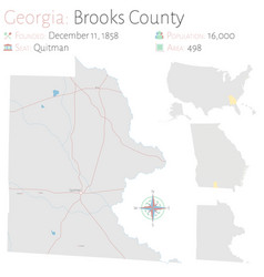 Map Brooks County In Georgia