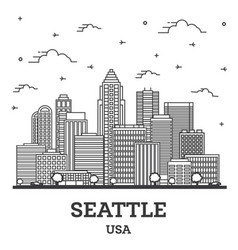 Outline Seattle Washington Usa City Skyline