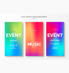 Live Event Gradient Banner Template Set Design