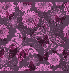 Purple Floral Seamless Pattern