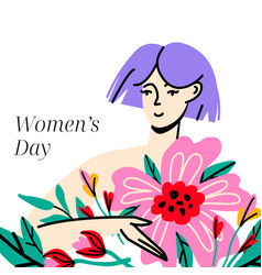 International Womens Day Postcard Design Happy