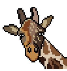 Pixel Art With Giraffe Head