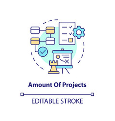 Amount Of Projects Concept Icon