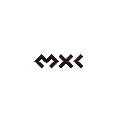 Letter M X C Square Geometric Symbol Simple Logo