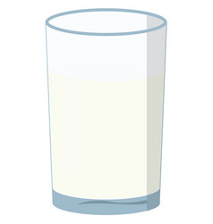 Tall Glass Of Milk On White Background