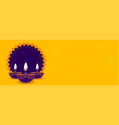 Traditional Shubh Diwali Greeting Banner