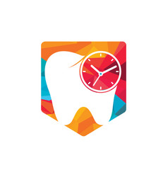 Dental Time Icon Logo Design Template