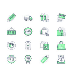 Free Label Line Icons