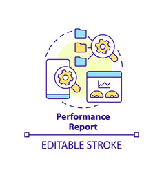 Performance Report Concept Icon