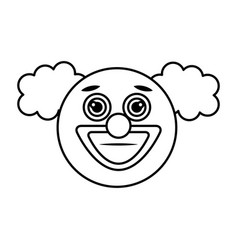 Clown emoticon face icon Royalty Free Vector Image