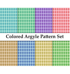 Colorful Argyle Seamless Pattern Set