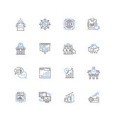 Economical Line Icons Collection Thrifty Cost