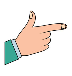 Hand indicating or showing direction by pointing a