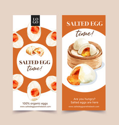 Salted Egg Flyer Design With Steamed Bun