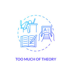 Too Much Theory Concept Icon