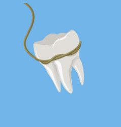 Tooth Pulled With Rope Isometric