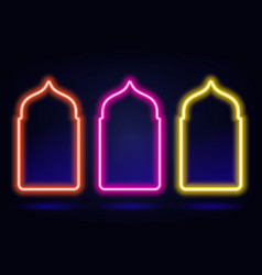 Ramadan Islamic Frame Neon Arch Shape