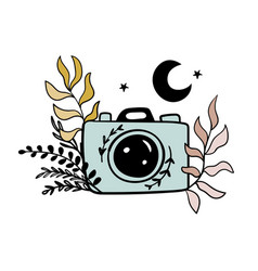 Boho Photo Camera Icon Tattoo Vintage Symbol