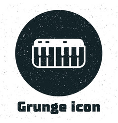 Grunge Music Synthesizer Icon Isolated On White