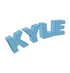 Kyle Name In 3d Letters On White