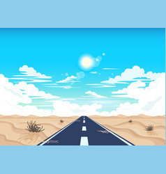 Asphalt Road In The Desert