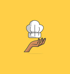 Chef Cooking Hat On Hand