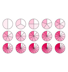 Circle Segments Collection Shades Of Red Pink