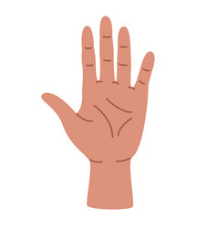 A Palm In Flat Style Hand