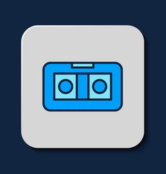 Filled Outline Vhs Video Cassette Tape Icon