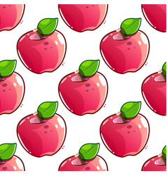 Seamless Pattern With Apples Trendy Hand Drawn