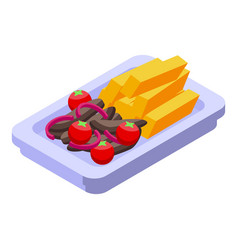 Tomato Food Icon Isometric Peri Cuisine