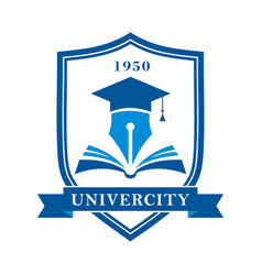 University Flat Style Logo