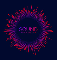 Radial Sound Wave Visualization Bar Dotted Music