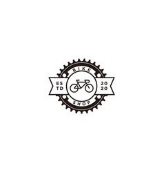 Bicycle Shop Chainring Cyclist Combination Logo