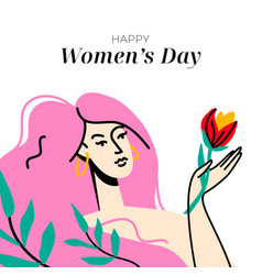 International Womens Day Postcard Modern Design